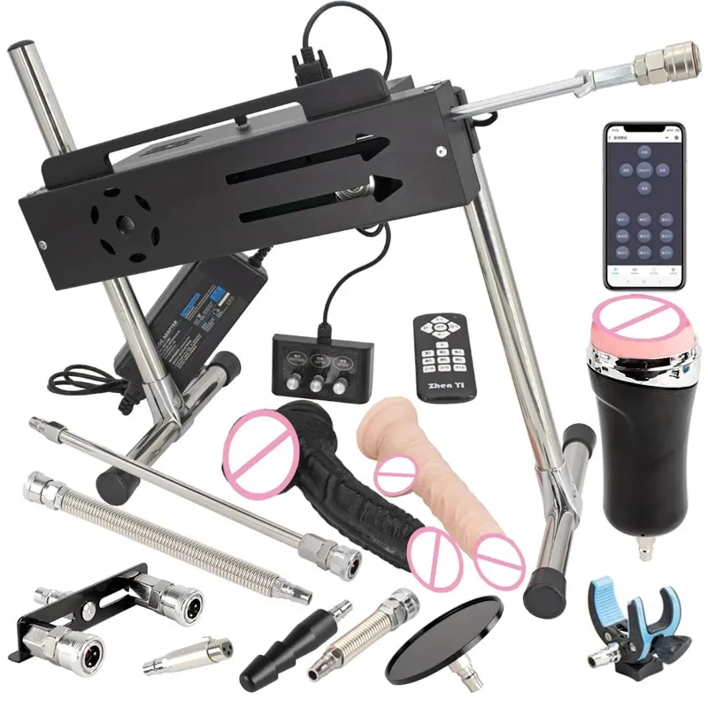 App & Wired & Wireless Control Turbo Gear Powerful Sex Machine with Dildo Sex Toys for Adults Masturbation Sex Product