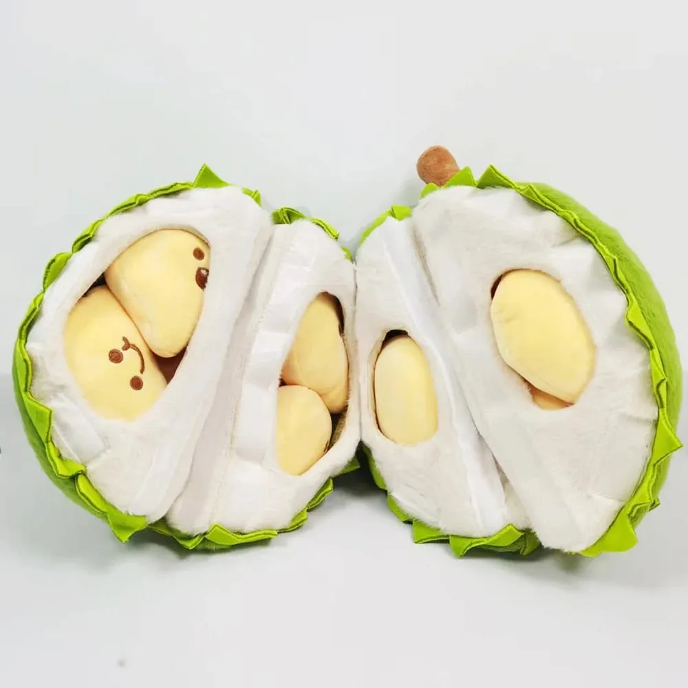 30cm Whole Durian Plush Toy Pillow Stuffed Doll Soft Cuddly Durian Shaped Cushion for Home Decor And Gifting