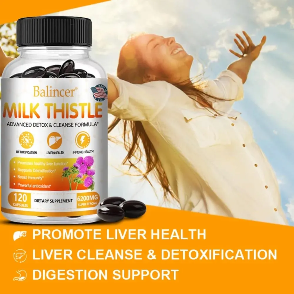 Milk Thistle with Dandelion Root - for Kidney & Liver Health Liver Detox and Cleanse Promotes Skin and Digestive Health — image 7