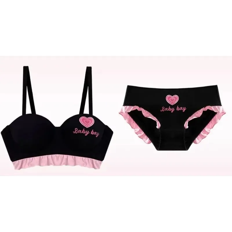 Blue Heart Seamless Wireless Bra Round Half Cup Lingerie for Small Chest Push Up No Underwire Sexy Intimates S-XL