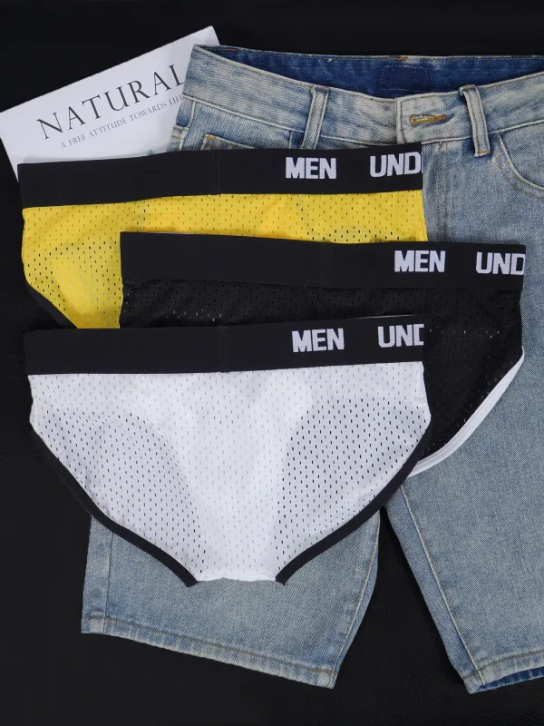 Men's PUMP! Mesh Briefs U Convex Pouch Elastic Waistband Breathable Quick Dry Sport Underwear — image 9