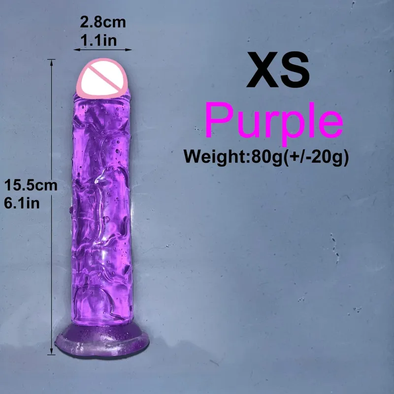 Cheap 5 Colors Small Transparent Dildo Suction Cup Jelly Dick Women Erotic Anal Sex Toys Soft Clitori Vaginal Masturbators Penis