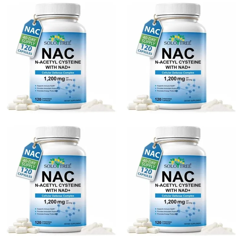 NAC N-Acetyl Cysteine Capsules 1200mg NAD+ For Cellular Immune & Antioxidant Energy Support Formula Adult 120 Count