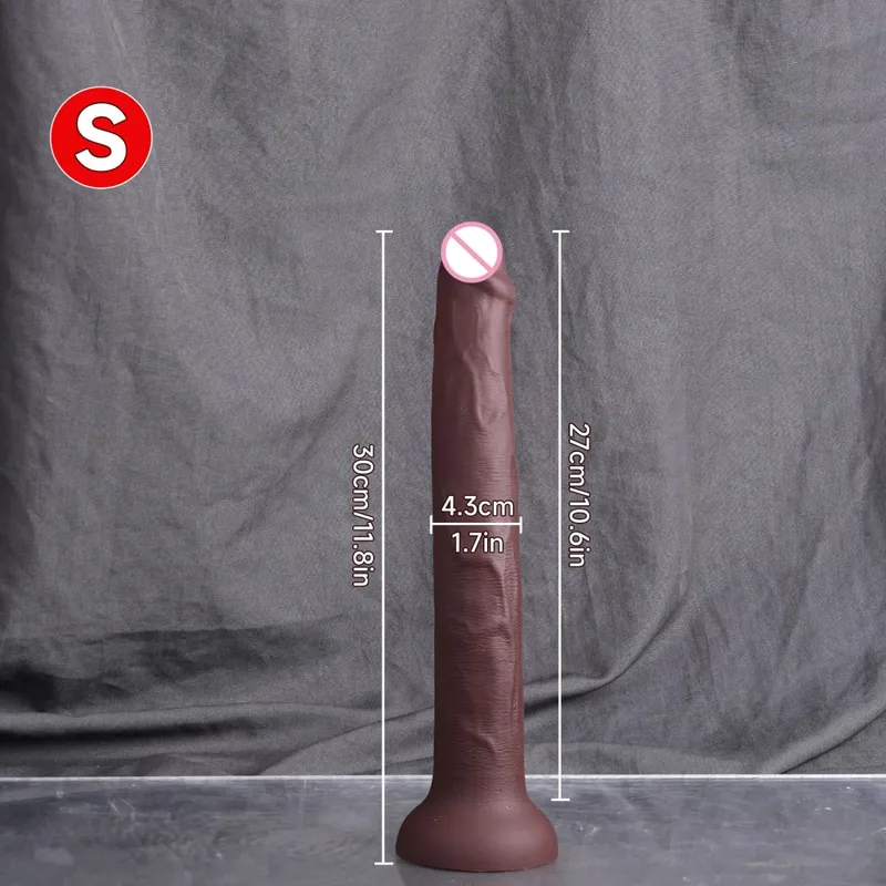 Long Dildo Realistic Snake Shape Single Layer Silicone Big Penis Soft Anal Sex Toys Suction Cup Dick for Women G-spot Orgasm 18+