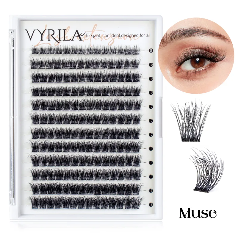Individuální řasy Cluster C Curl Mix Shluky řas 3D Wispy DIY prodloužení řas 0,1 mm Super tenký pásek Obnovitelné přírodní řasy