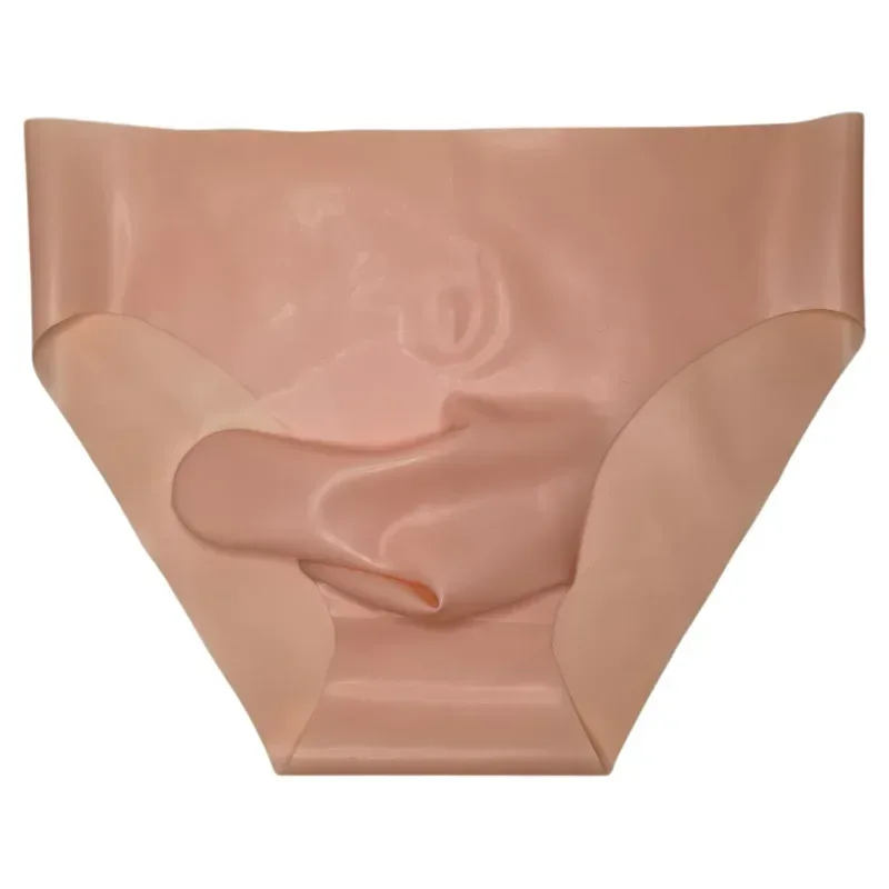 Men's Sexy Latex Erotic Underpants Seamless Rubber Sheath Sissy Briefs See-Through Couple Low Waist Panties Tight Safety Panties — image 18