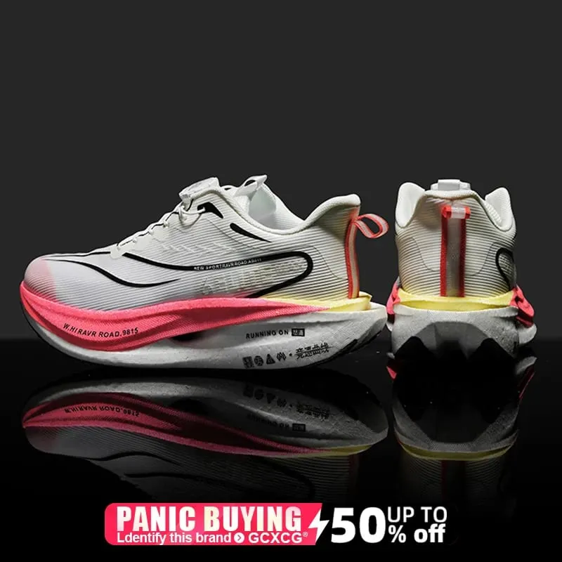 Men Running Shoes Carbon Board Speciality Marathon Sports Breathable Lightweight Women's Comfortable Athletic Nonskid Sneakers — image 7