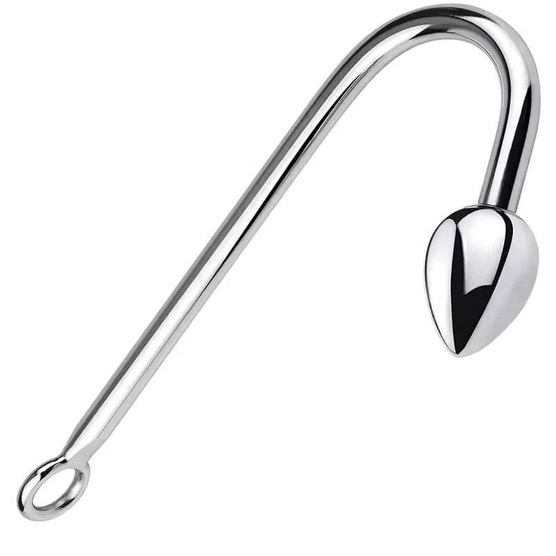 Small medium large 3 balls set metal anal hook beads head butt plug dilator prostate massager insert bdsm sex toy for male