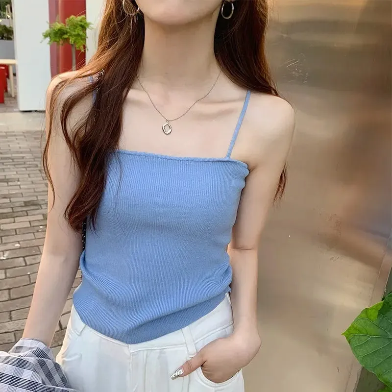 Summer Sleeveless Camis Backless Strap Tank Top Casual Women Halter Crop Tops Slim Solid Short Female Tube Cropped Vest 2026 — image 11