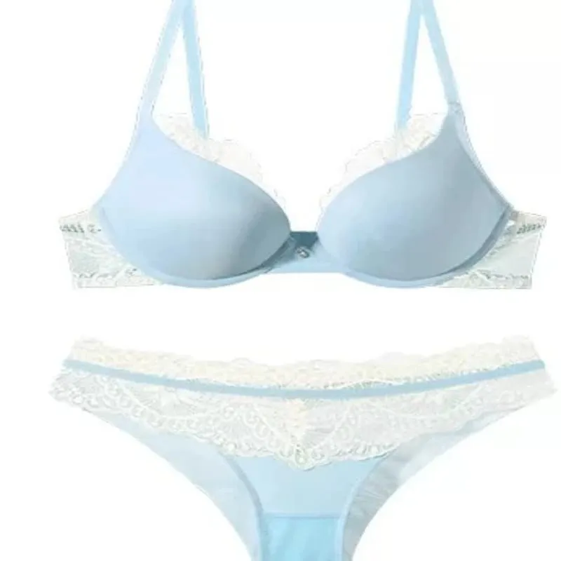 Ladies Lace Underwear Set Push Up Bra Anti Sagging Support Soft Underwire Lightweight Comfort Fashion Women Lingerie Set