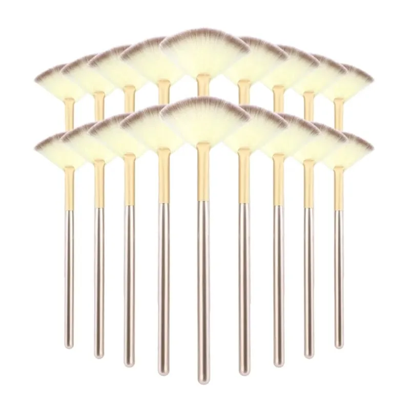 10/20/50PCS Multi-purpose Fan Shaped Brush Soft Highlighter Blusher Contour Loose Powder Brush Facial Mask Brush Beauty Tools — image 8