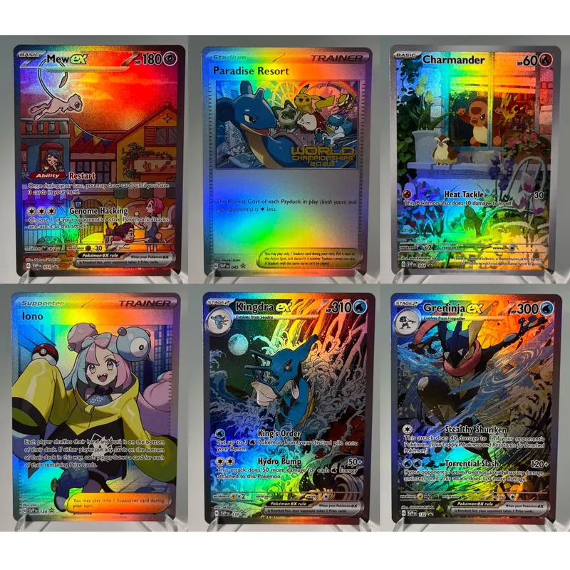 Prismatic Evolutions PKM Cards PTCG5-A GX Rainbow Umbreon Sylveon Leafeon ex Rare Collection Battle Toys Gifts for Hobbies — image 6