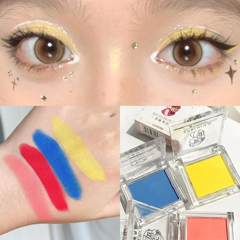 Green Mango Yellow Eyeshadow Matte High Pigment Eyeshadow Makeup Palette Soft Brightening Face Matte Velvet Eye Shadow Powder