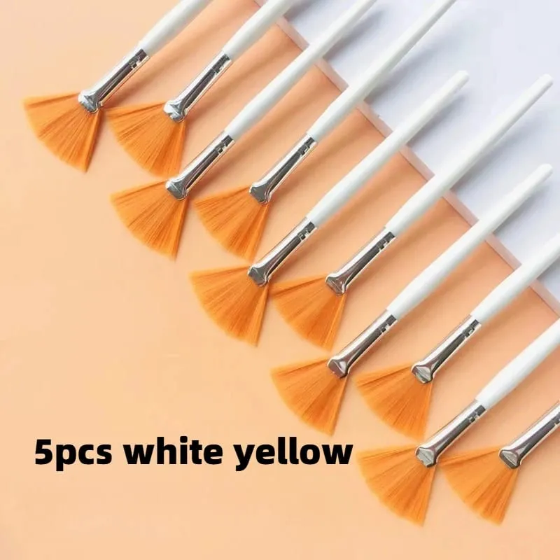 5/10pcs Fan Shape Foundation Makeup Brushes Multifunctional Facial Mask Brush Essential Oil Women Beauty Makeup Tools Brush — image 11