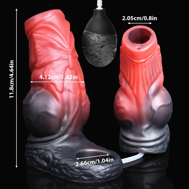Male Ejaculation Cock Ring Sleeve Reusable Water Spray Penis Enlargement Extender Silicone Dildo Sex Toys for Men Condom Couple