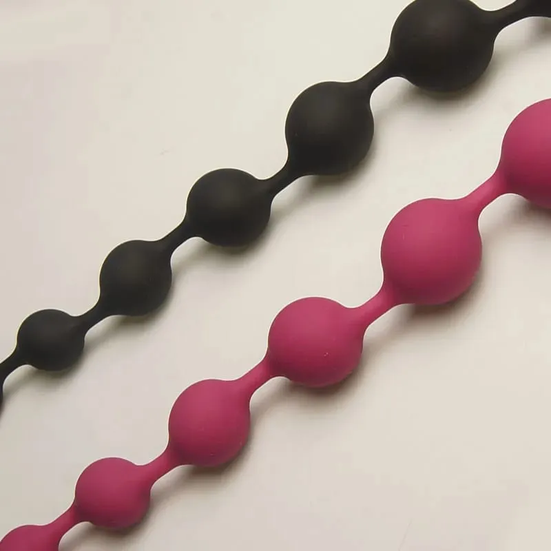 Silicone Anal Beads Sex Toys 10 Increasing Size Balls Anus Butt Plug Analplug Buttplug Butplug With Easy Pull Loop Handle — image 4