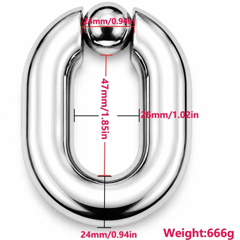 Male Heavy Duty BDSM Stainless steel Ball Scrotum Stretcher metal penis bondage Cock Ring Delay ejaculation male new Sex Toy men