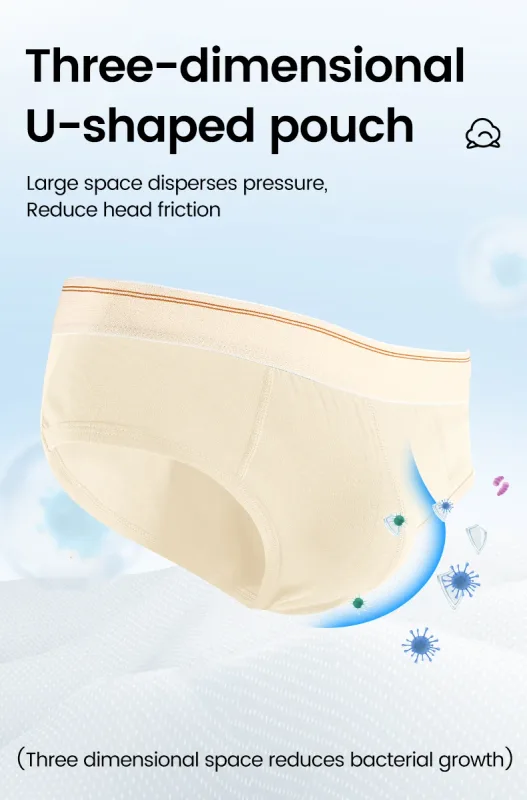 Men's pure cotton breathable and comfortable triangular underpants, mid-waist, skin-friendly and soft, teenagers' underpants 3256810188437944