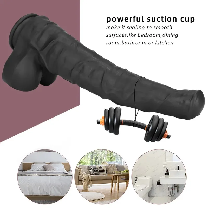 Super Large Horse Dildo 38,5 cm με βεντούζα μαλακό δέρμα με αίσθηση τεράστιου πέους, παχύ πέους, πρωκτικό βύσμα φαλλού Big Dick Sex Toys για γυναίκες