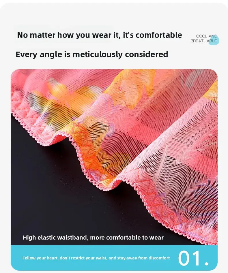 Men's 3D Space Capsule Molded Pouch Briefs Floral Print Sheer Mesh Ice Silk Ultra Thin High Elastic Male Underwear — image 10