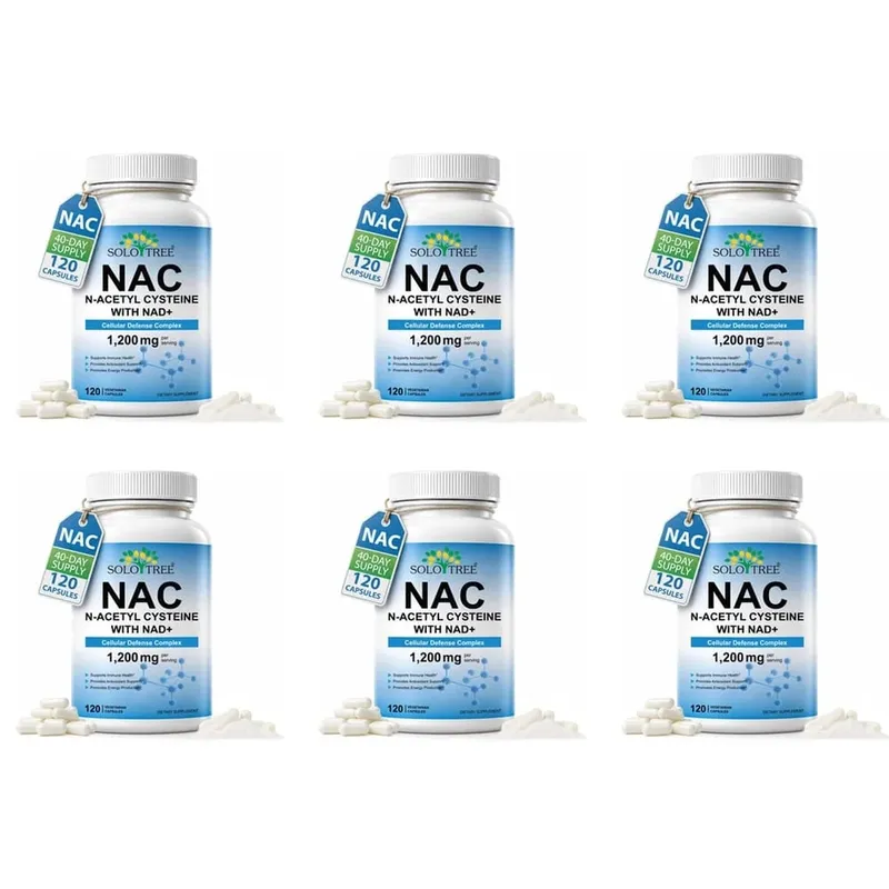 NAC N-Acetyl Cysteine Capsules 1200mg NAD+ For Cellular Immune & Antioxidant Energy Support Formula Adult 120 Count