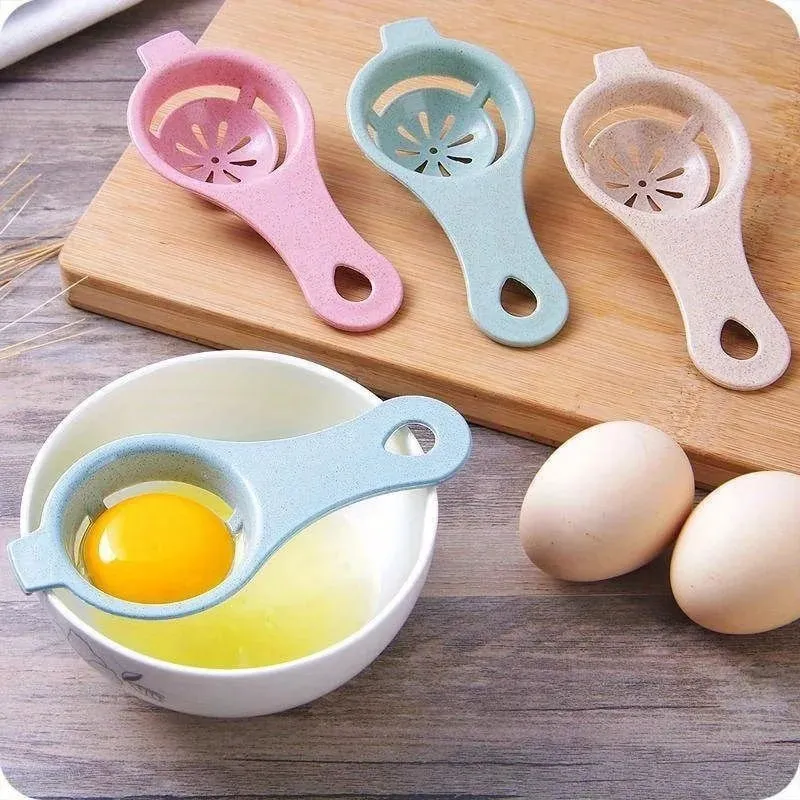 1pc Sustainable Wheat Straw Egg Separator - Easy Yolk & White Filter For Baking Kitchen Gadget — image 7