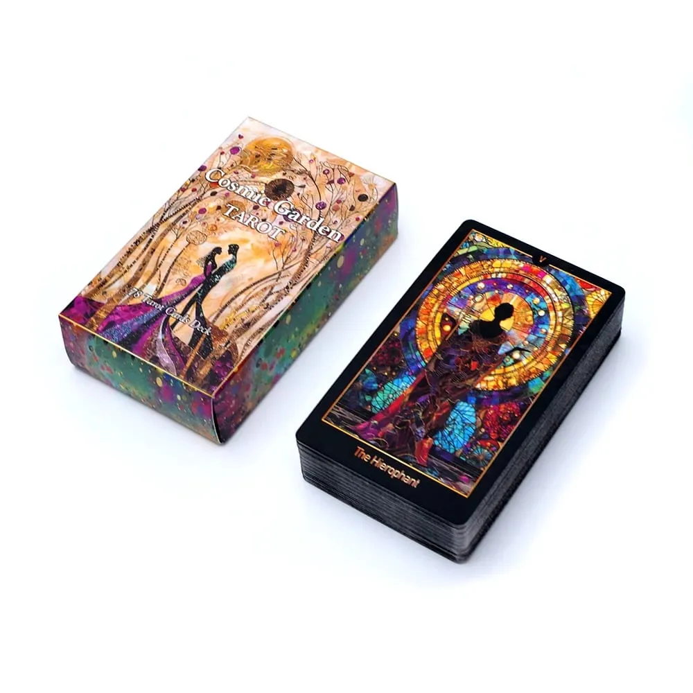 Kozmik Bahçe Tarot Kartları Tarot Güverte Falcılık Oyun Kartı Kehanet Kader Parti Oracle Karton Oyunu Aile Partisi Oyunu