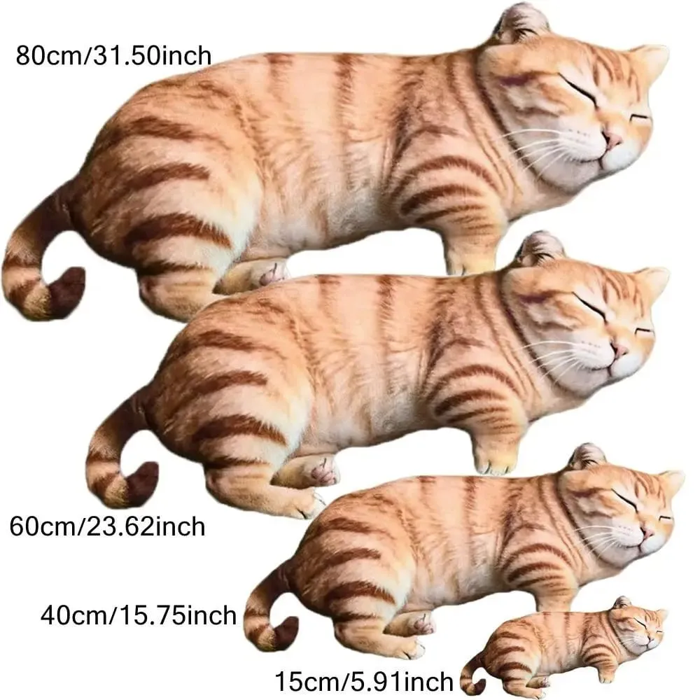 Chất liệu sang trọng Gối cơ thể động vật PP Cotton Đầy Kích thước 40cm Gia cầm Ném Gối Họa tiết mèo Thiết kế dễ thương — image 7