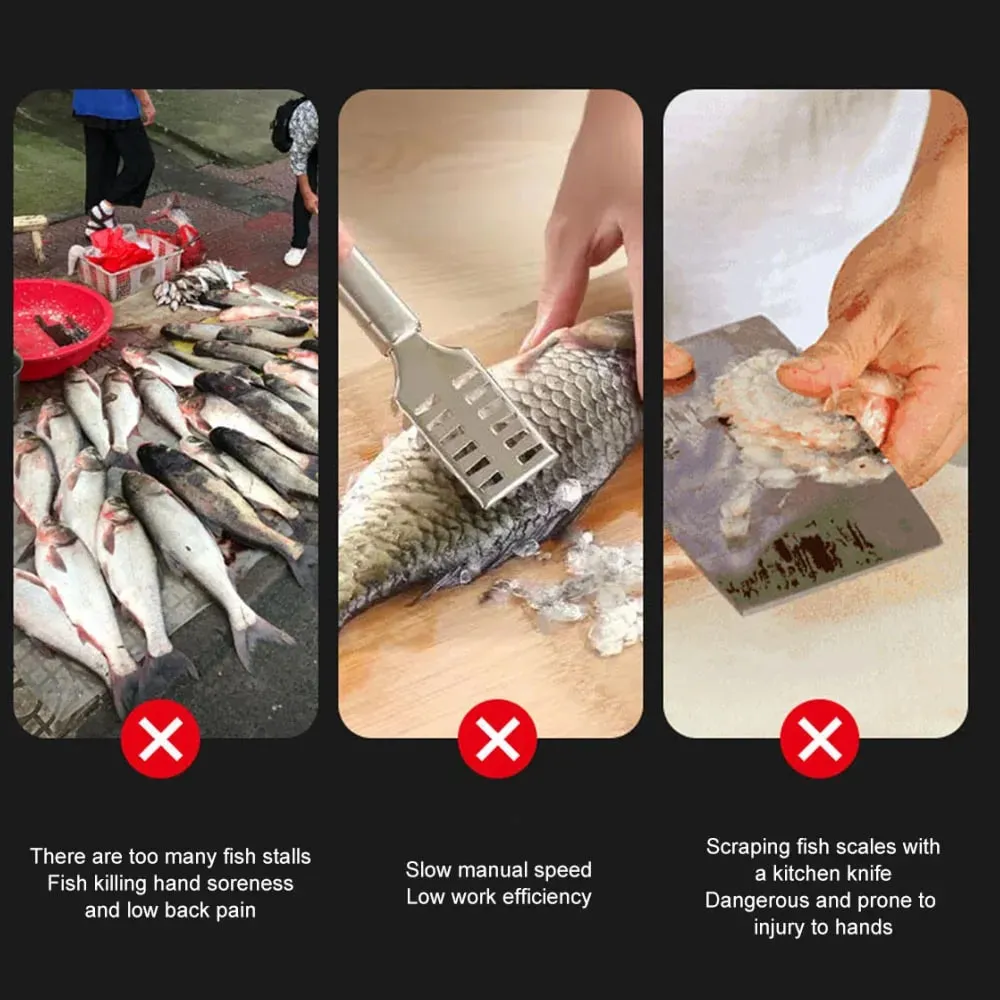 Scaler Ikan Alat Makanan Laut Tanpa Kabel Pembersih Pengikis Ikan Pembersih Penghilang Ikan Penghilang Scaler Ikan Listrik Portabel Nirkabel