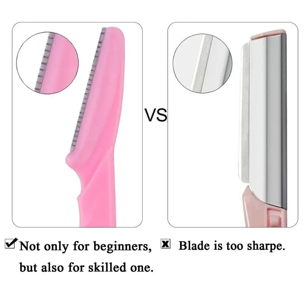 Eyebrow Trimmer 40PCS Brown Eyebrow Razor Safe Face Body Hair Removal Shaver Blades Woman Eyebrow Shaping Knife Razors — image 6