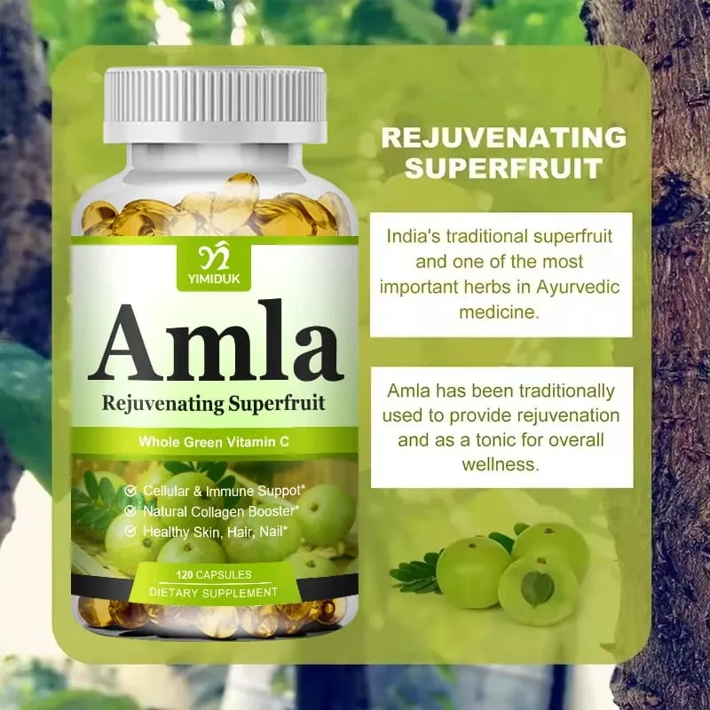 Økologiske Amla-kapsler støtter kollagen bekæmper frie radikaler og daglig velvære Antioxidantkraft for immunitet og hudsundhed