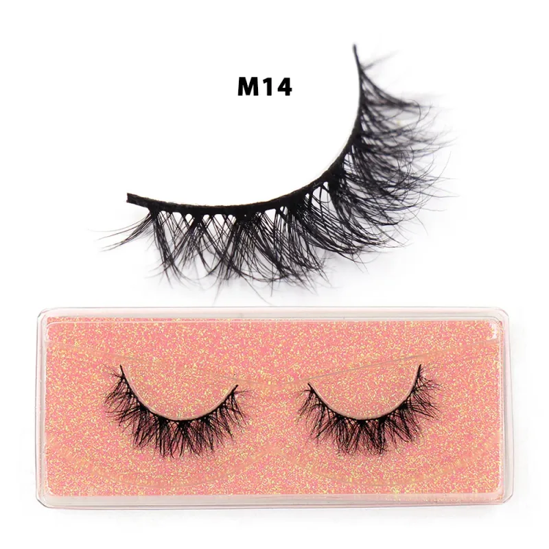 Short Natural 3D Mink Lashes Fluffy Wispy Fake Eyelashes Crisscross False Lashes Eyelash Extension Makeup — image 24