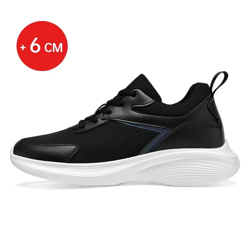 Men Fashion Height Increasing Sneakers Breathable Mesh Height Increase Shoes Microfiber Sole Comfortable Outdoor Walking Shoes — image 8
