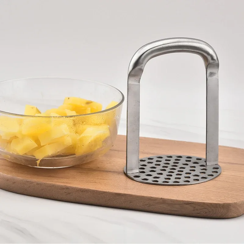 Stainless Steel Manual Potato Masher - Heavy Duty Potato Press for Mashed Potatoes Baby Food Sweet Potato & Vegetable Puree — image 2