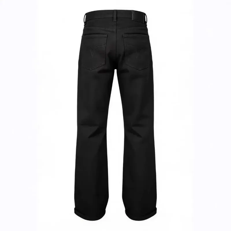 Mens Jeans Harajuku American Retro Black Flared Denim Pants Loose Straight Wide Leg Streetwear Summer Casual Vintage Unisex New