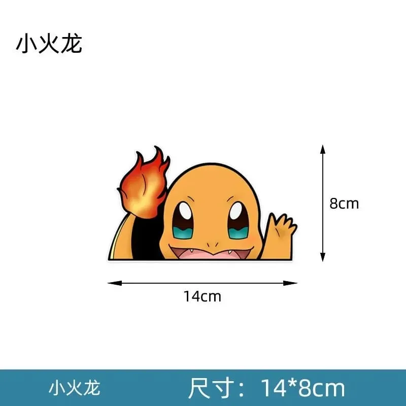 20 stile Pokemon bilklistermærker Anime figur Pikachu Gengar Eevee Charmander Sød tegneseriedukke Kreativt klistermærke Fødselsdagsgaver