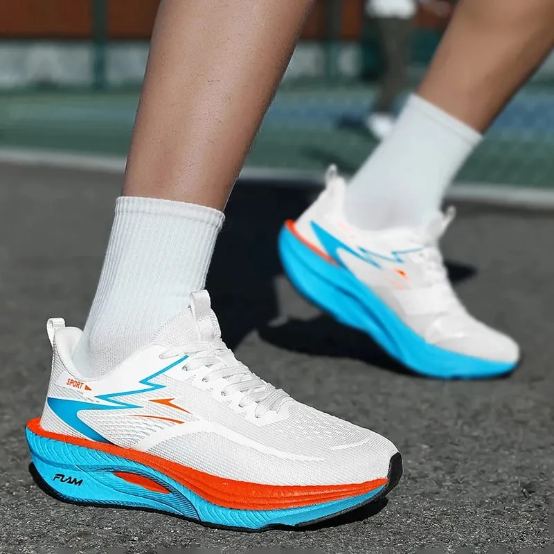 Men Running Shoes Carbon Board Speciality Marathon Sports Breathable Lightweight Women's Comfortable Athletic Nonskid Sneakers — image 6