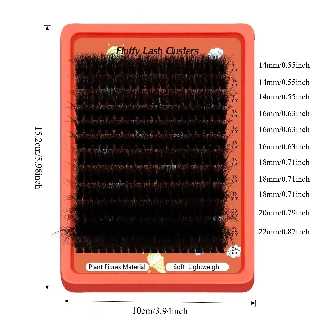 Cluster Lashes D Curl Mixed Length Dramatic Volume DIY Eyelash Extensions Soft Reusable Fake Lashes For Beginners Eye Makeup