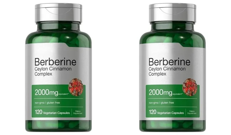 Berberin-Ceylon-Zimt-Komplex, 2000 mg, vegetarische Kapseln, gentechnikfrei, glutenfrei, tägliche Wellness-Ergänzung für Erwachsene, 120 Stück