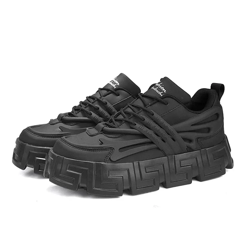 Mens Fashion Luxury Casual Sneakers Comfortable Thick-soled Shoes Designer Height Increasing Fashion Breathable Sports Shoes