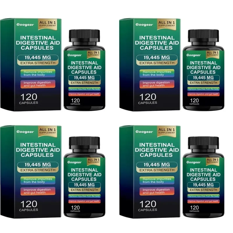 Googeer Intestinal Digestive Aid Capsules Fish Oil Extract Supports Digestion and Gut Health Supports Immunity 120 Capsules