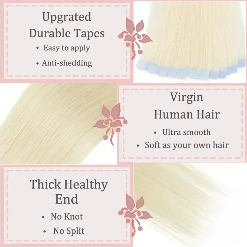 Multi Color Mini Skin Tape In Human Hair Extensions 10 Pieces 12 Inch To 20 Inch Multiple Color Options Remy Hair Natural Comfortable Wear for Women Thickening And Lengthening — image 4