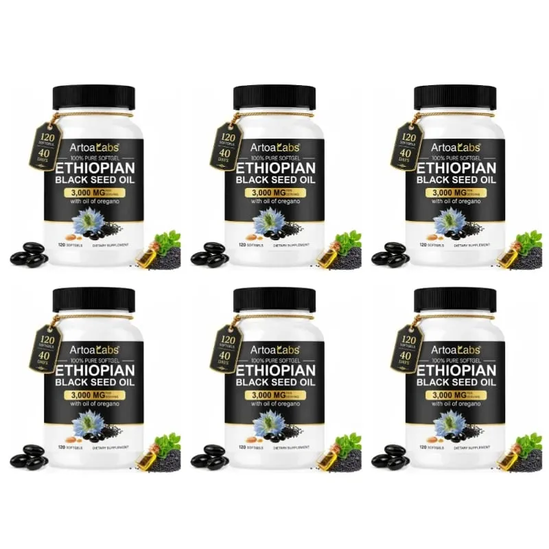 Ethiopian Black Seed Oil Softgels 3000mg with 100mg Oregano Extract for Immune Digestive and Daily Vitality Support 120 Count — image 10