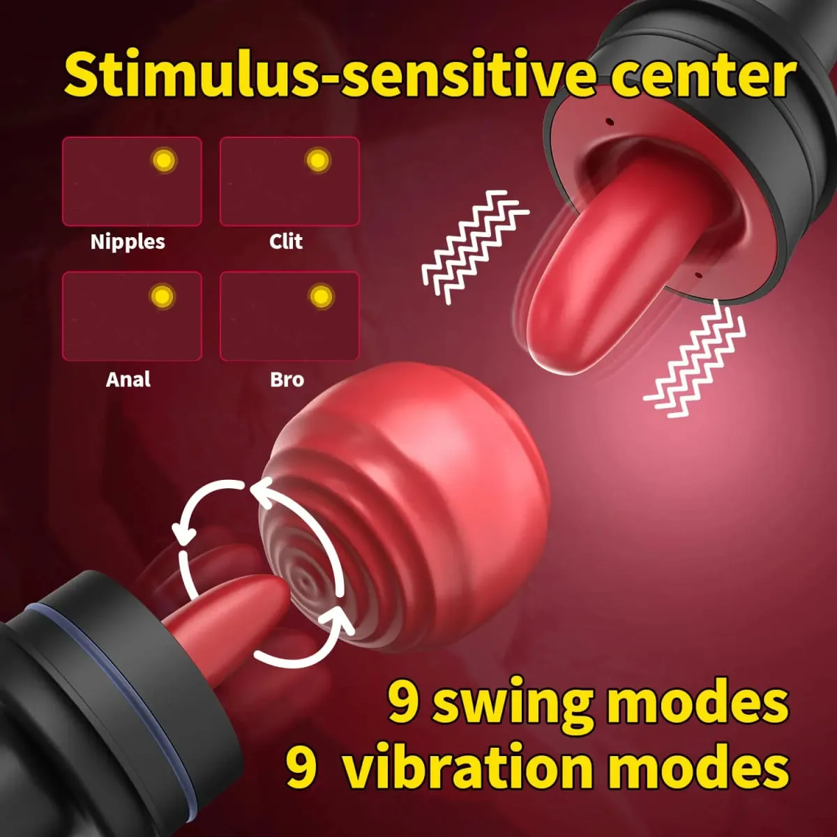 3 IN 1 Tongue Licking Vibrator Pump with Sucking Vibrating Swing Clitoris Sucker Nipple Massager Adult Sex Toys for Women Couple