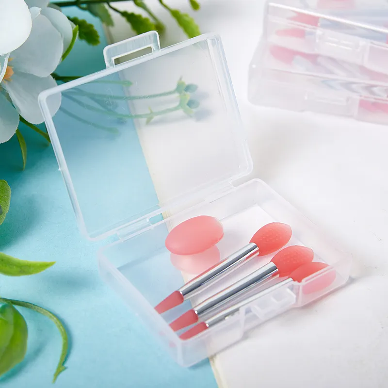 【M】3PCS Balsem Bibir Silikon Berus Topeng Bibir Dengan Penutup Habuk Penyedut Berus Solek Filem Bibir Anti Kehilangan Debu Penutup