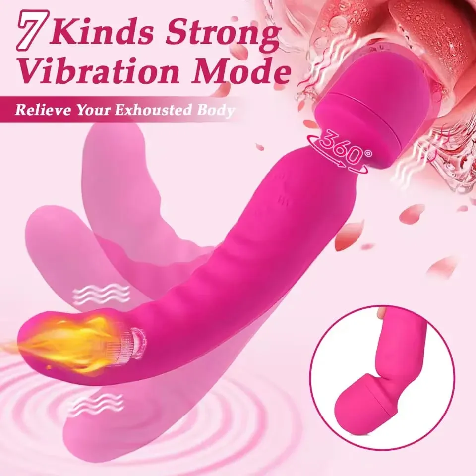 推力假陽具振動器女用強力陰道按摩器 AV 魔棒 G 點陰蒂刺激器成人性玩具適合女性 18 歲以上 — image 3