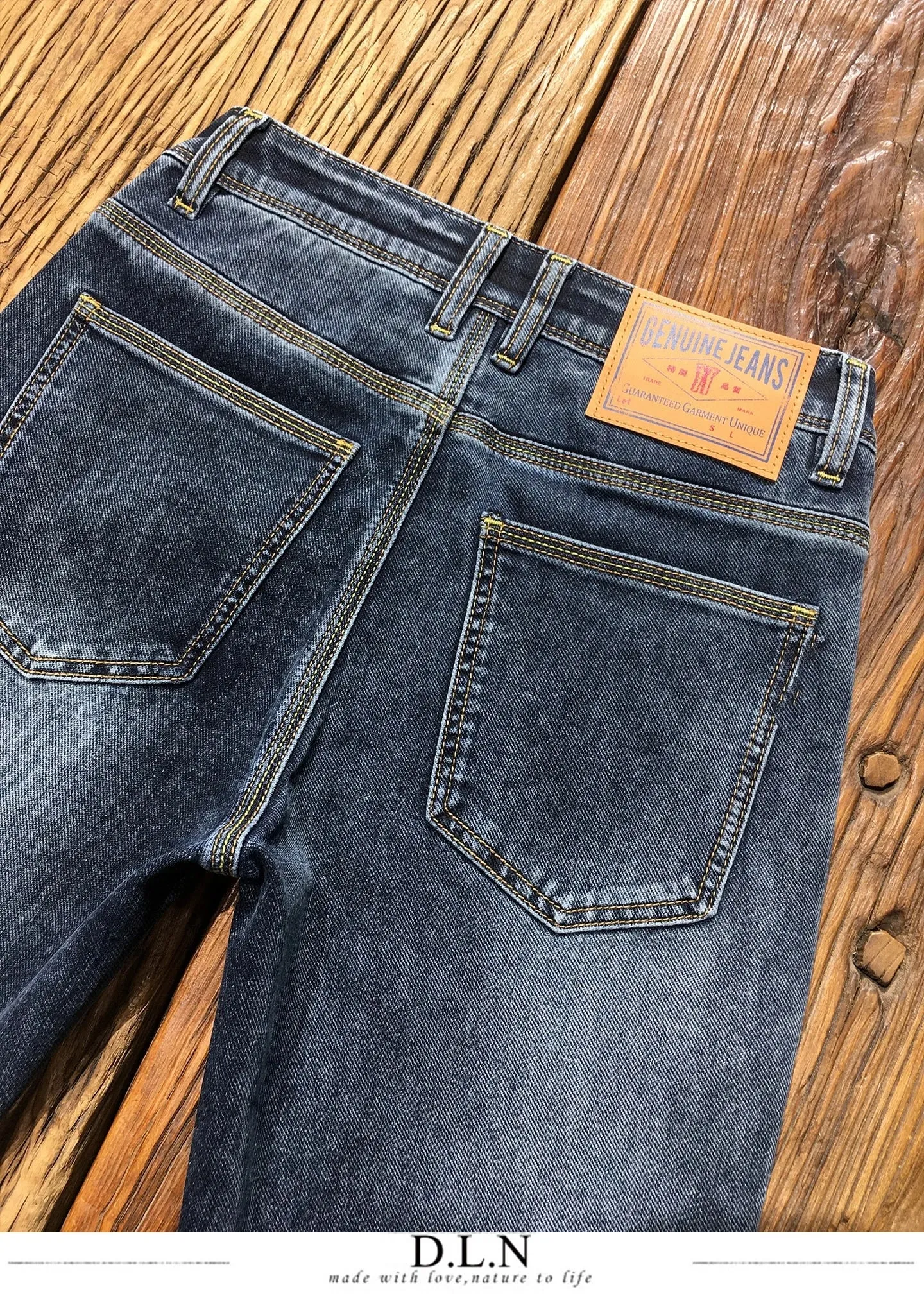High Quality Trendy Summer 2026 New Arrival Denim Jeans for Men Trendy Blue Grey Casual Stretch Slim-fit Stretch Pants Trousers — image 8