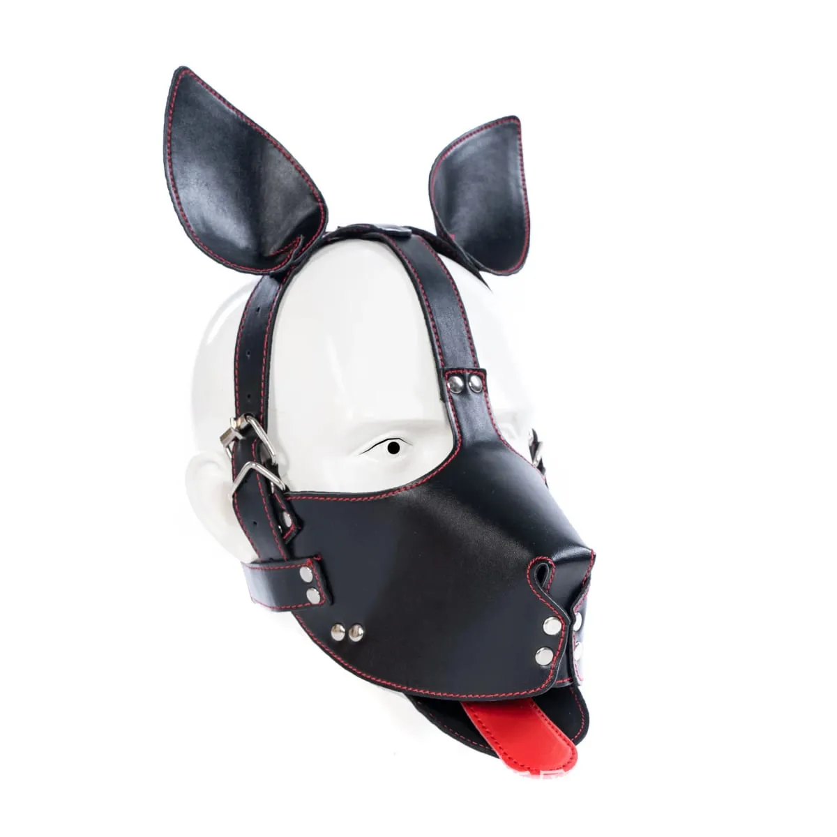 PU Leather Puppy Play Bondage Set Dog Mask Hood Mittens Handcuffs Anklet Collar Leash Chain Restraints BDSM Sex Toys for Couples