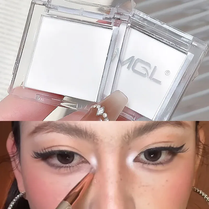 Matte White Monochrome Eyeshadow Palette Natural 3D Brightening Eyeshadow Highlighter Powder Long-Lasting Eye Makeup Palette — image 1