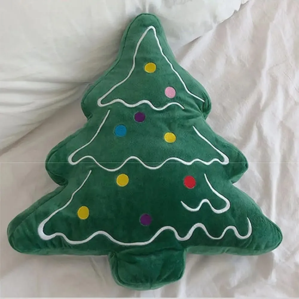 Soft Christmas Tree Sofa Cushion Comfortable 3D Shaped Christmas Tree Cartoon Doll Ornaments Merry Christmas Throw Pillows